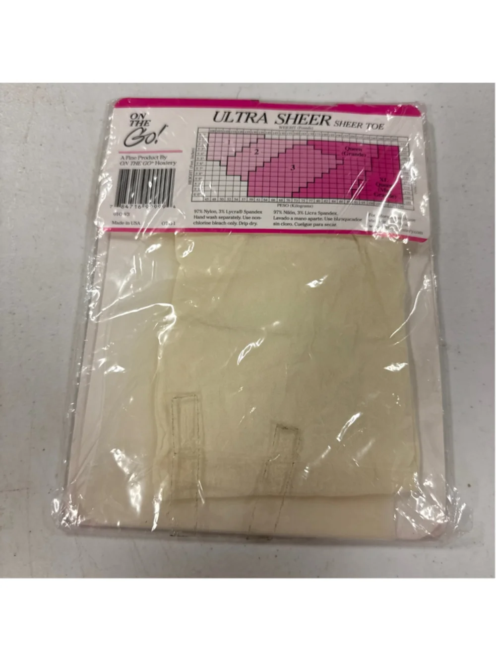 Women's On The Go Ultra Sheer Hosiery Size 3 Off White